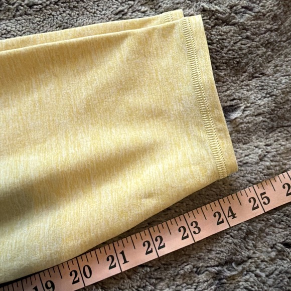 ALO ALOSOFT High Waist Leggings Warm Butter Heathered Yellow Large 7/8 Length - Picture 9 of 10